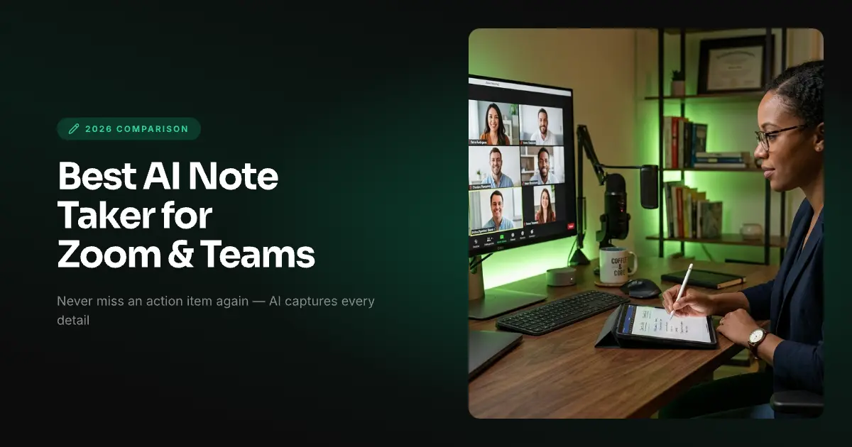 Best AI Note Taker for Zoom (2026): 9 Tools Compared
